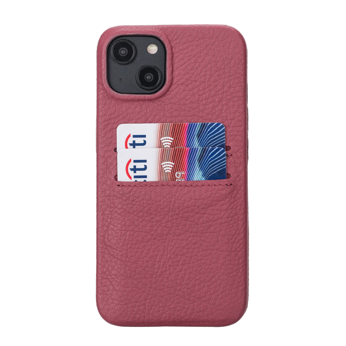 iPhone 15 Snap-on Leather Wallet Case