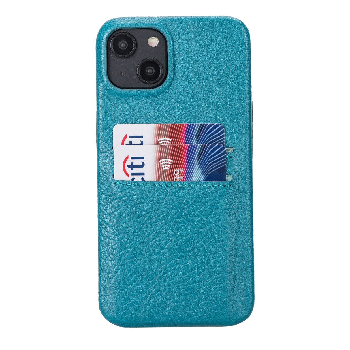 iPhone 15 Snap-on Leather Wallet Case