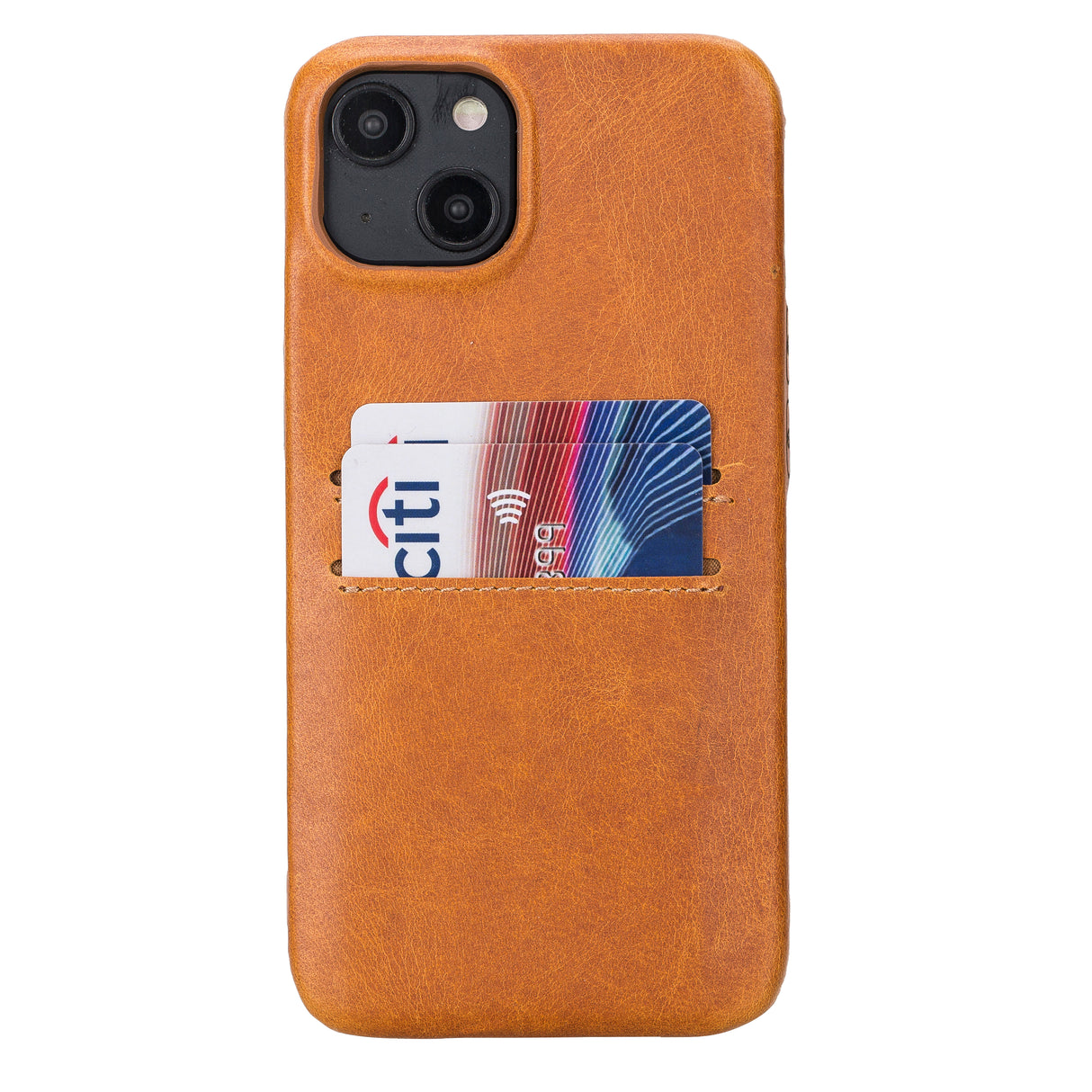 iPhone 15 Snap-on Leather Wallet Case