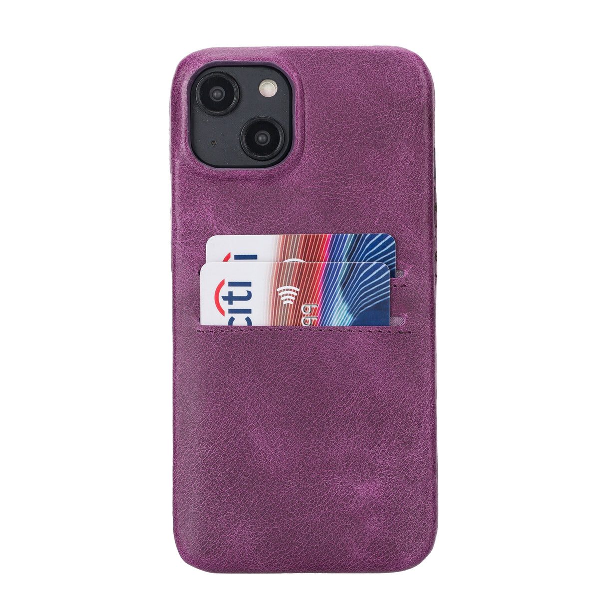 iPhone 15 Snap-on Leather Wallet Case