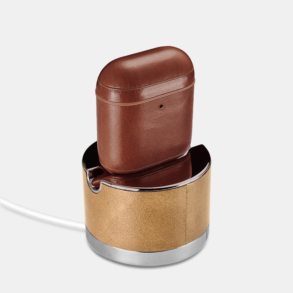 AirPods 1/2 Leather Protective Case Cover with Hook by Hardiston - premium AirPods Cases