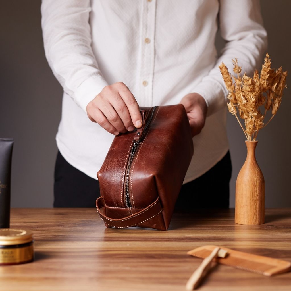 Leather Dopp Kit