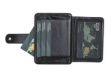 Elegant Leather Card Holder with Snap Closure and Dual ID Windows by Hardiston - premium Card Holders
