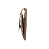 Elegant Leather Card Holder with Snap Closure and Dual ID Windows by Hardiston - premium Card Holders