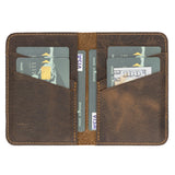 Handmade Genuine Leather Bi - Fold Card Holder by Hardiston - premium mws_apo_generated