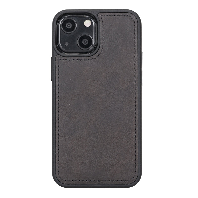 iPhone 13 Mini Black Leather Detachable Dual 2-in-1 Wallet Case with Card Holder and MagSafe - Hardiston - 6