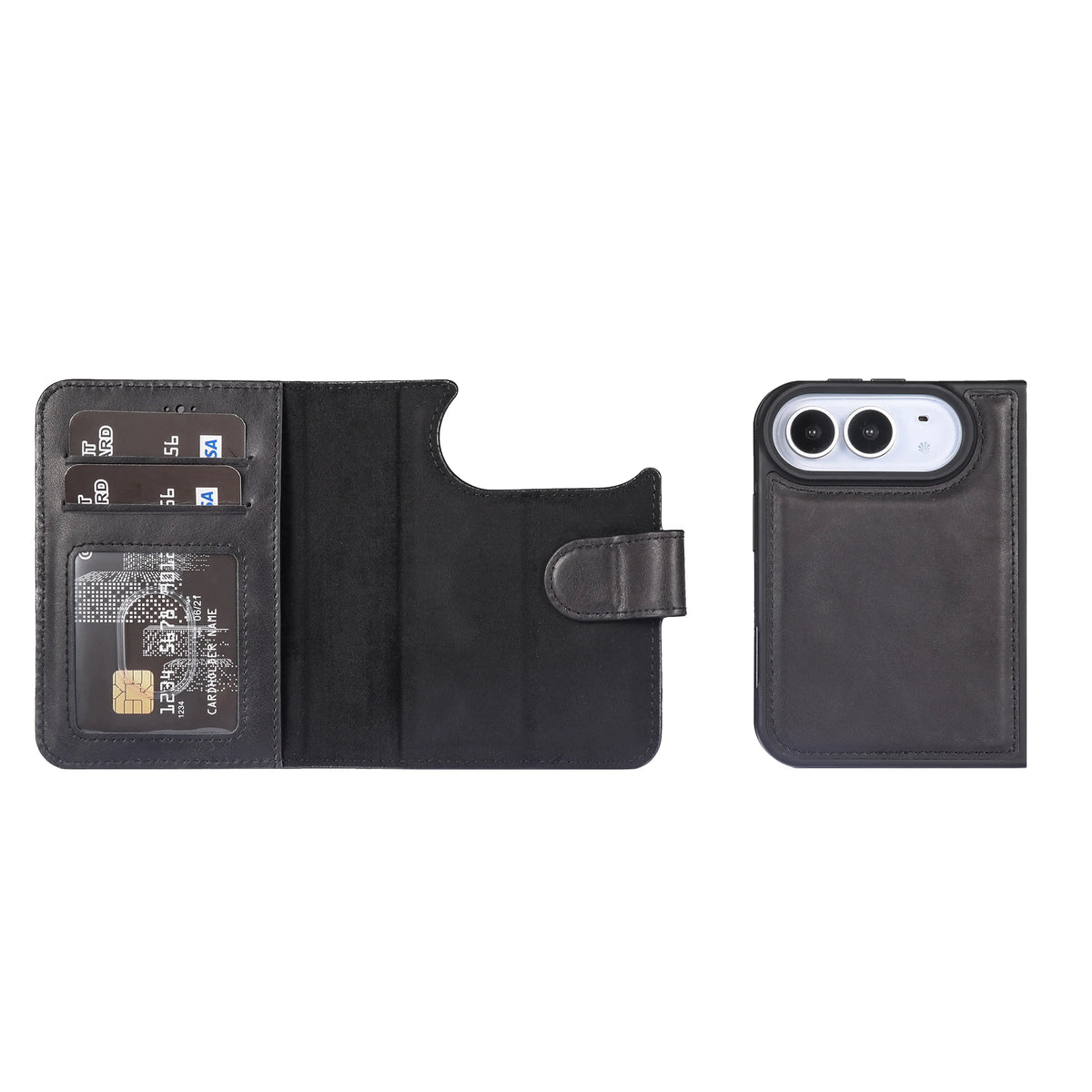 iPhone Duo Magnet Wallet Case – Detachable Leather, MagSafe & RFID