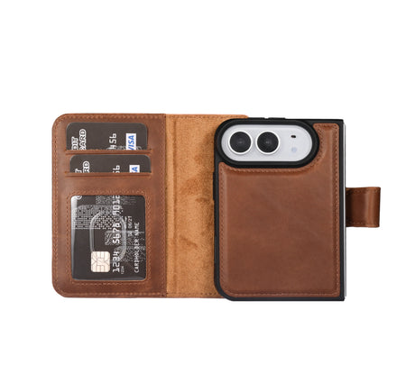 iPhone Duo Magnet Wallet Case – Detachable Leather, MagSafe & RFID