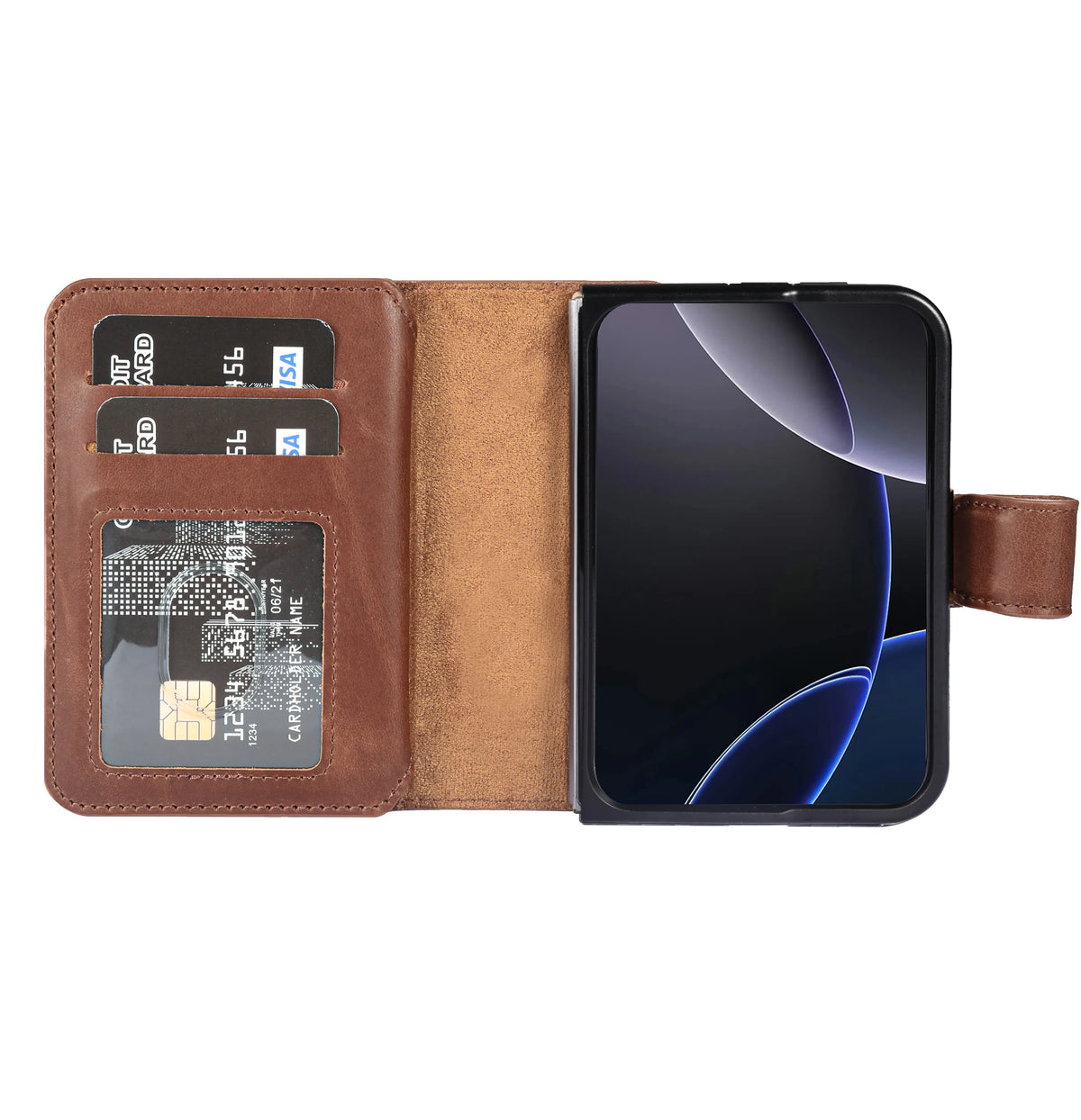 iPhone Duo Double Wallet Case – Handmade Leather, MagSafe & RFID