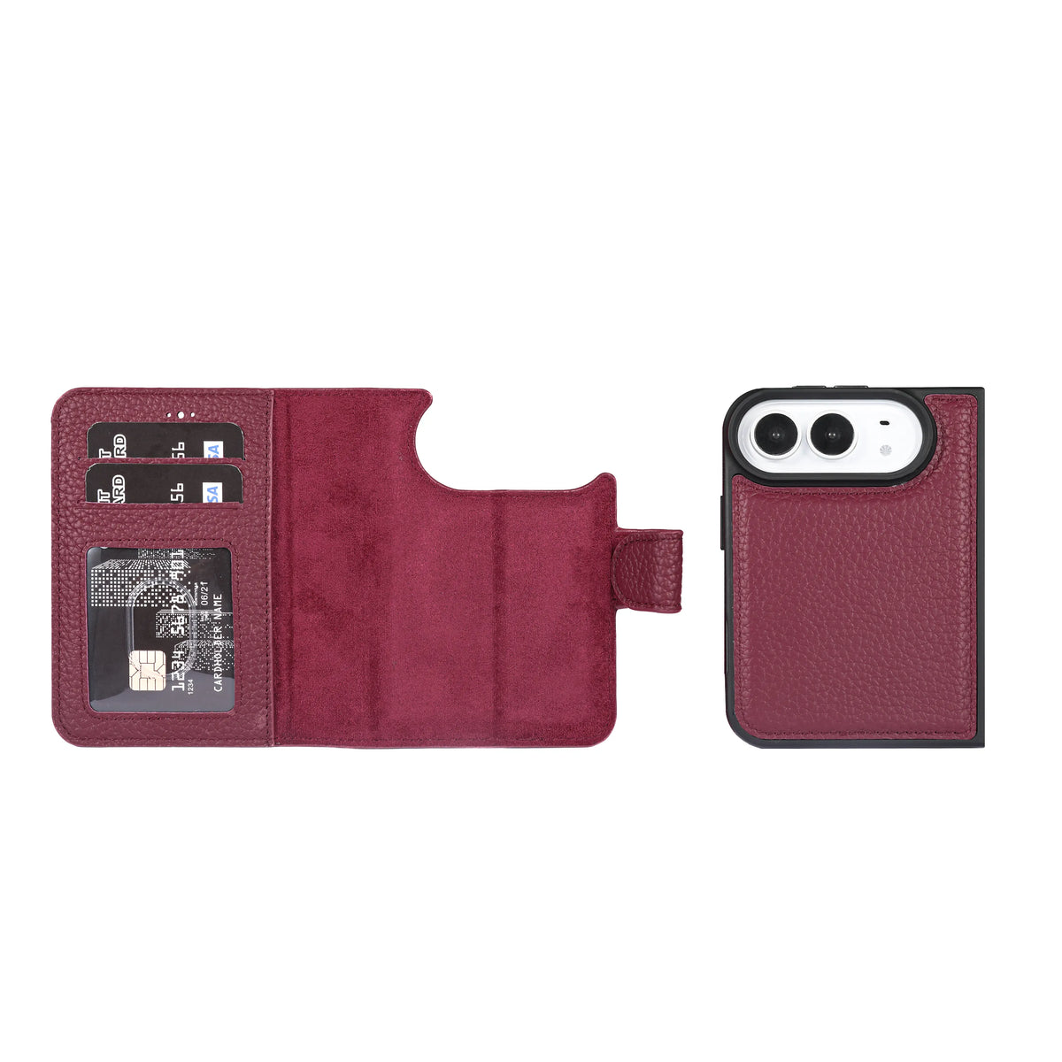 iPhone Duo Magnet Wallet Case – Detachable Leather, MagSafe & RFID