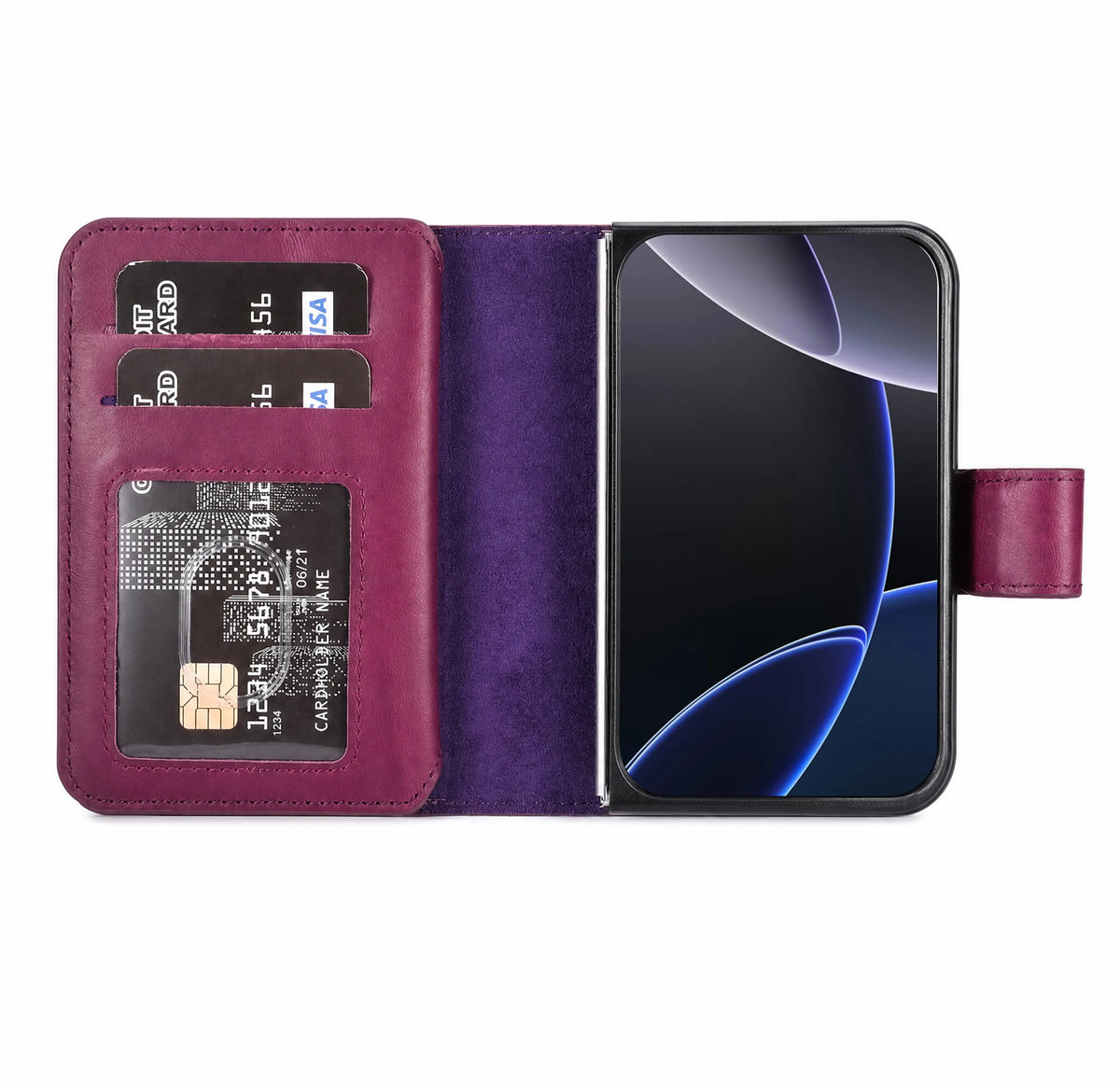 iPhone Duo Double Wallet Case – Handmade Leather, MagSafe & RFID