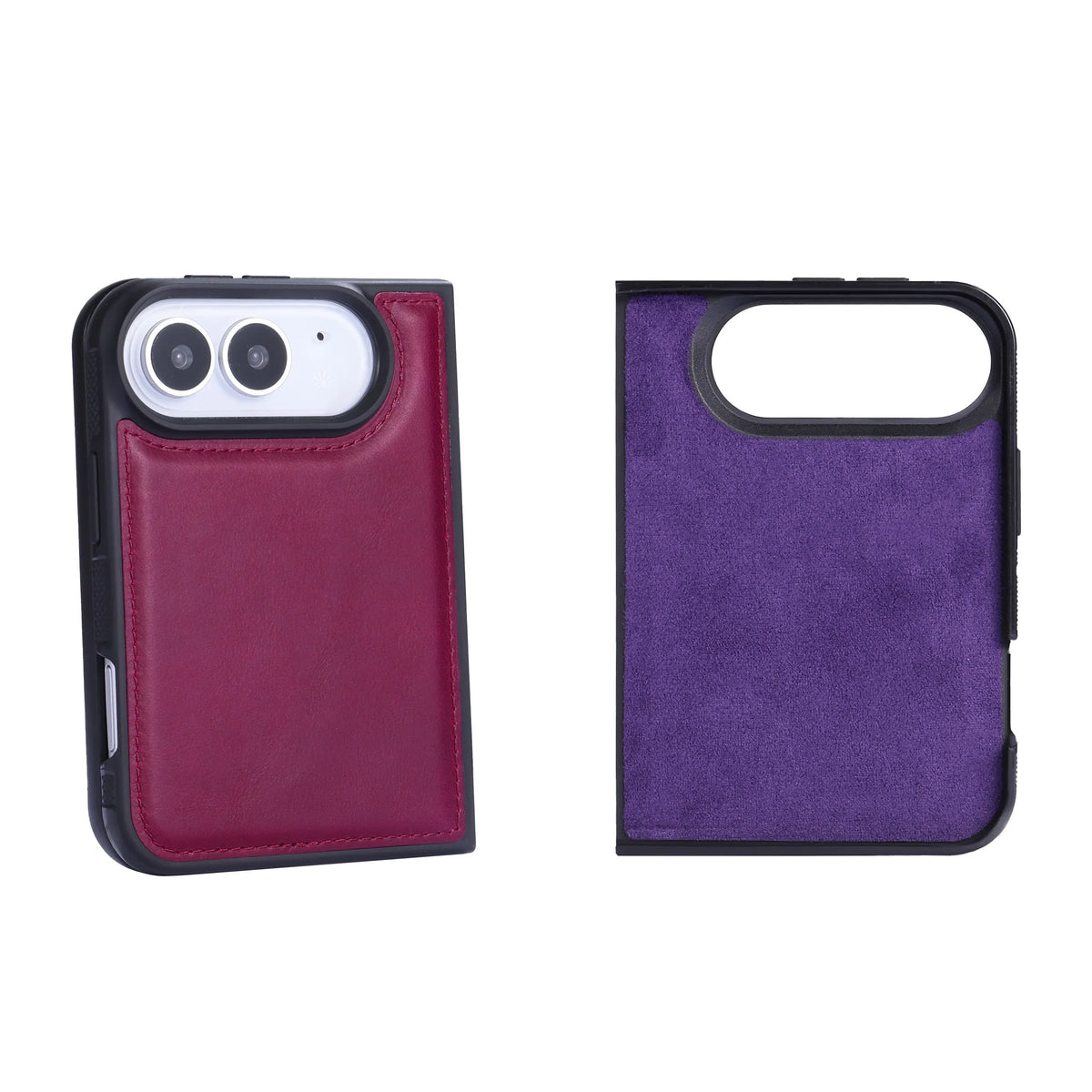 iPhone Duo Double Wallet Case – Handmade Leather, MagSafe & RFID