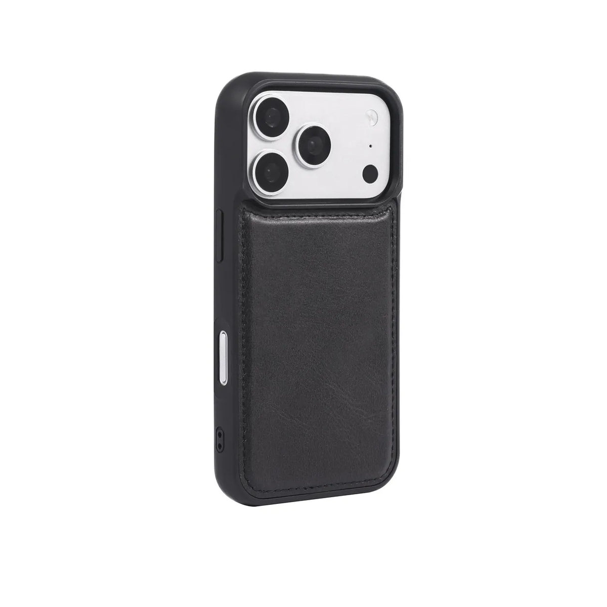 iPhone 18 Pro Max Slim Snap-On Leather Case – MagSafe & TPE Bumper