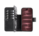 iPhone 18 Pro Max Double Wallet Case – Handmade Leather, MagSafe & RFID