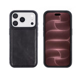 iPhone 18 Pro Max Double Wallet Case – Handmade Leather, MagSafe & RFID