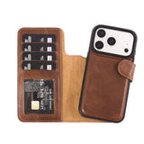 iPhone 18 Pro Max Double Wallet Case – Handmade Leather, MagSafe & RFID