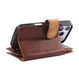 iPhone 18 Pro Max Double Wallet Case – Handmade Leather, MagSafe & RFID