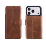iPhone 18 Pro Max Double Wallet Case – Handmade Leather, MagSafe & RFID