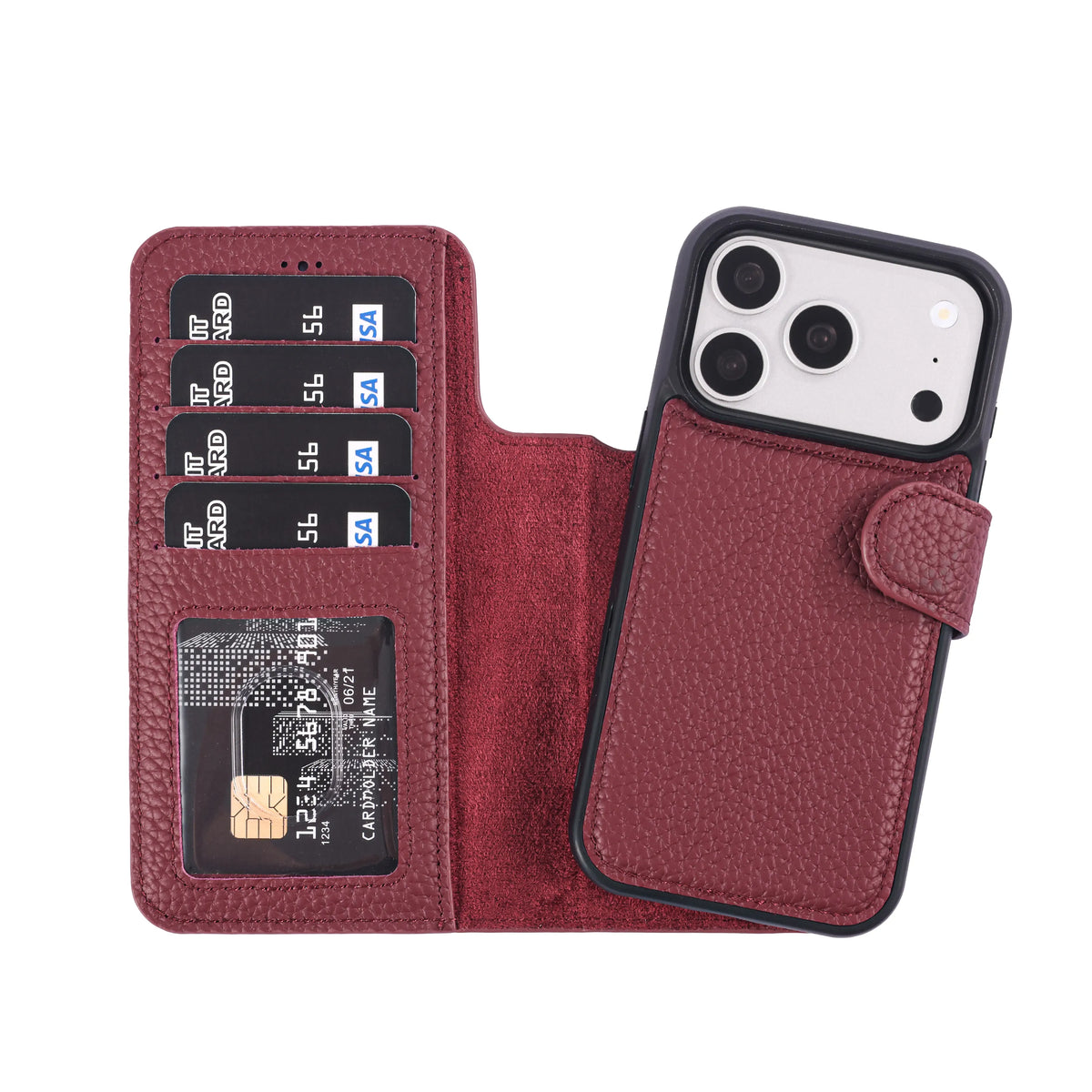 iPhone 18 Pro Max Magnet Wallet Case – Detachable Leather, MagSafe & RFID