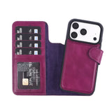 iPhone 18 Pro Max Double Wallet Case – Handmade Leather, MagSafe & RFID