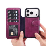 iPhone 18 Pro Max Double Wallet Case – Handmade Leather, MagSafe & RFID