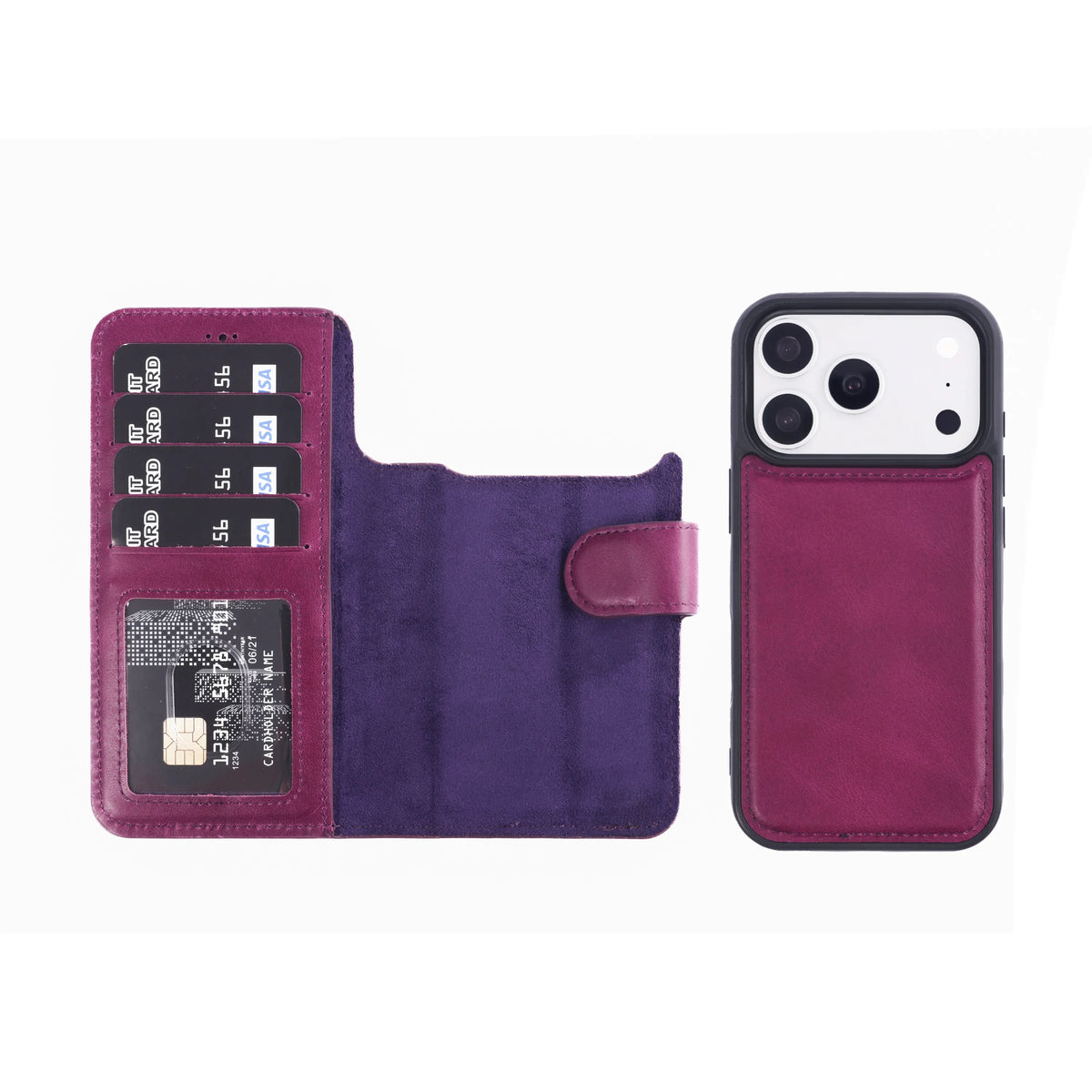 iPhone 18 Pro Max Magnet Wallet Case – Detachable Leather, MagSafe & RFID