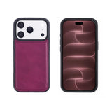 iPhone 18 Pro Max Double Wallet Case – Handmade Leather, MagSafe & RFID