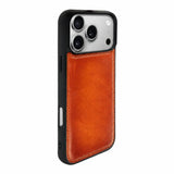 iPhone 18 Pro Max Slim Snap-On Leather Case – MagSafe & TPE Bumper