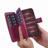 iPhone 18 Pro Double Wallet Case – Handmade Leather, MagSafe & RFID