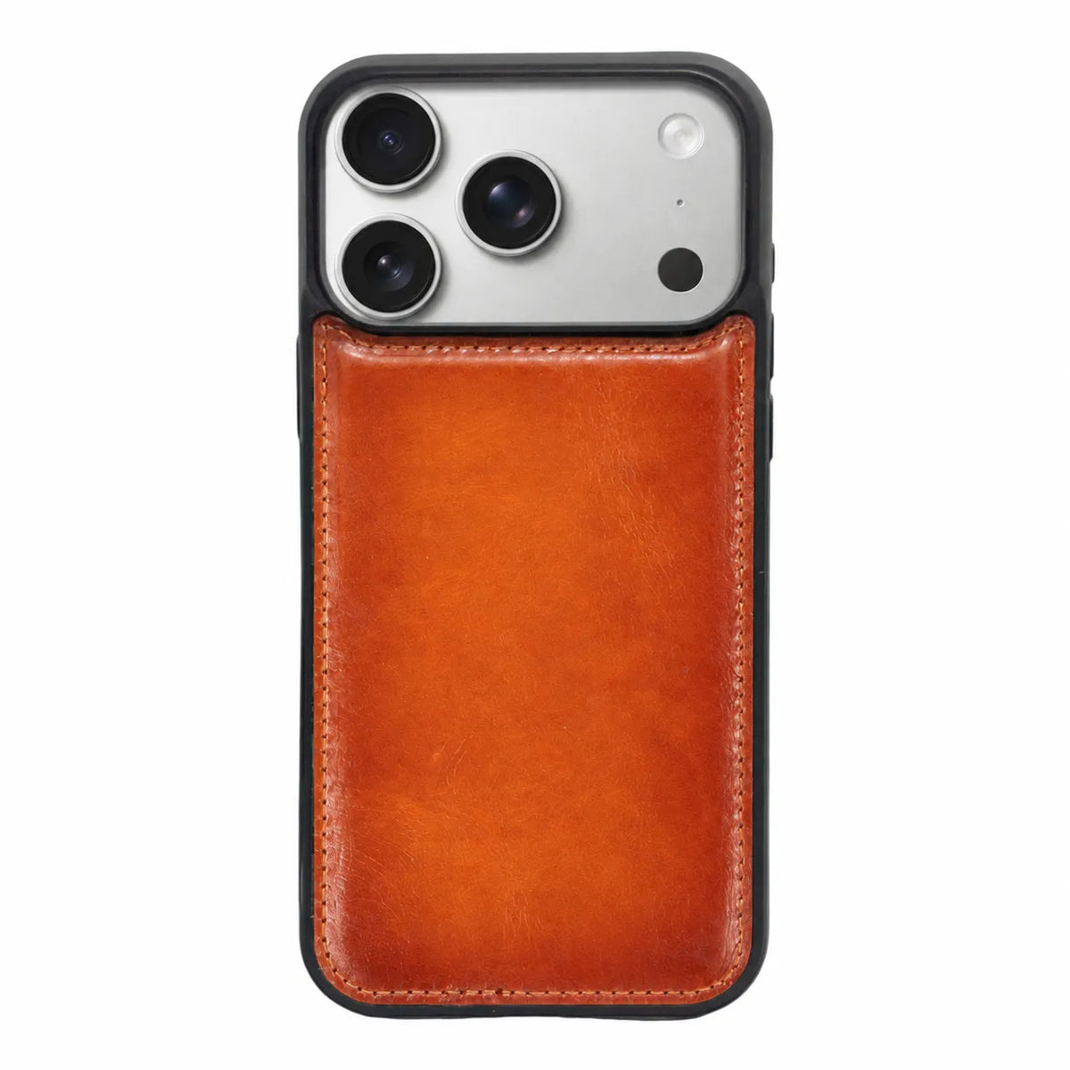iPhone 18 Pro Slim Snap-On Leather Case – MagSafe & TPE Bumper