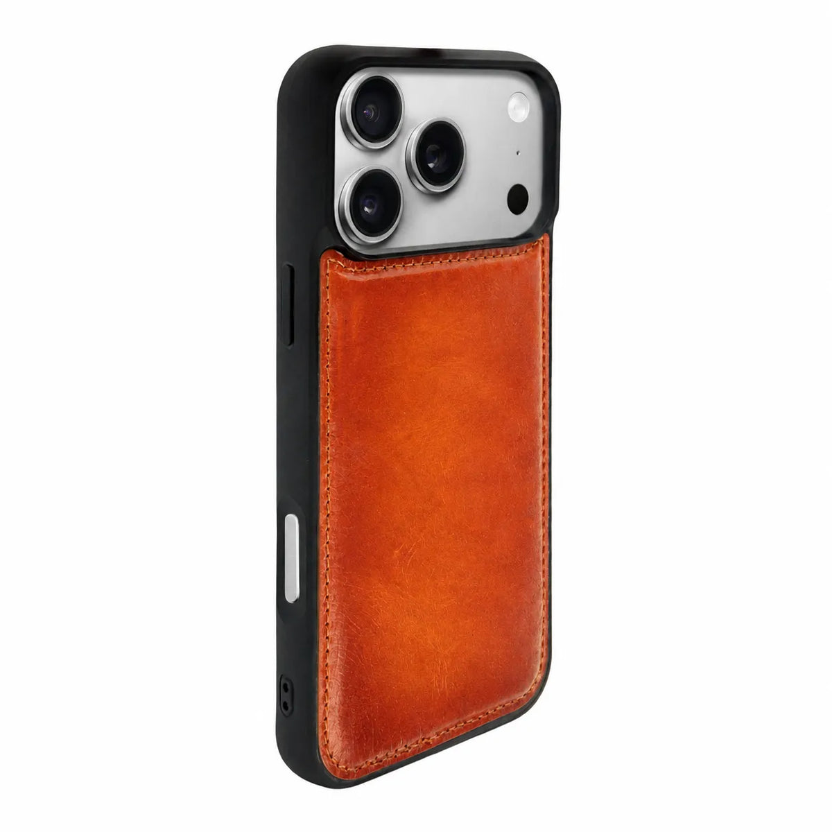 iPhone 18 Pro Slim Snap-On Leather Case – MagSafe & TPE Bumper