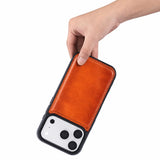 iPhone 18 Pro Slim Snap-On Leather Case – MagSafe & TPE Bumper