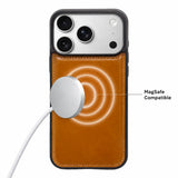 iPhone 18 Pro Slim Snap-On Leather Case – MagSafe & TPE Bumper