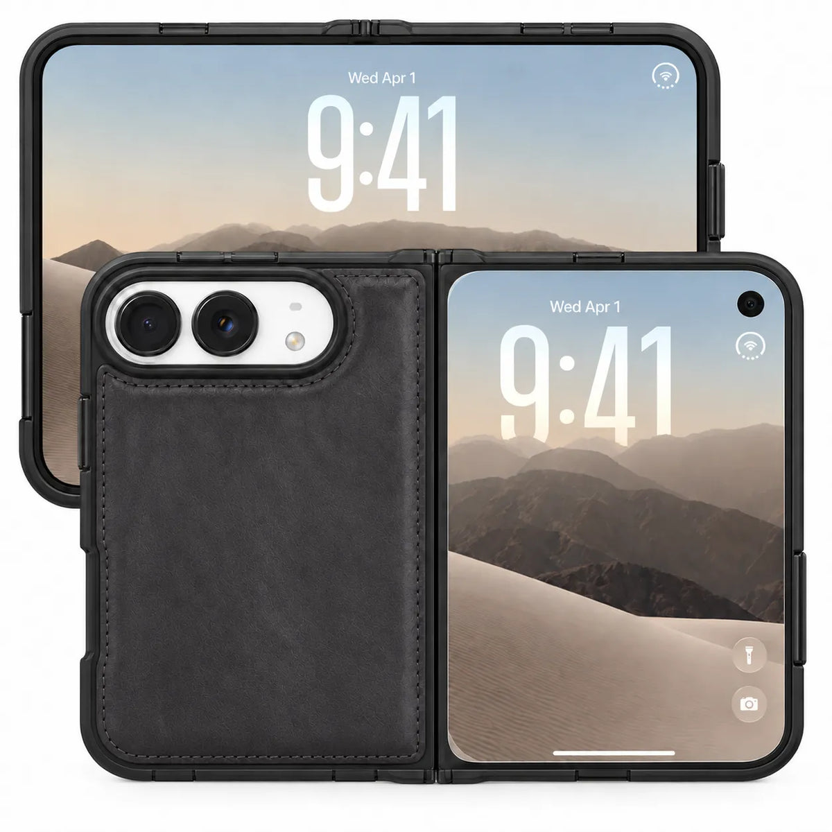 iPhone Duo Slim Snap-On Leather Case – MagSafe & TPE Bumper