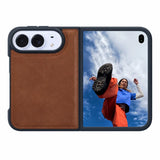 iPhone Duo Slim Snap-On Leather Case – MagSafe & TPE Bumper