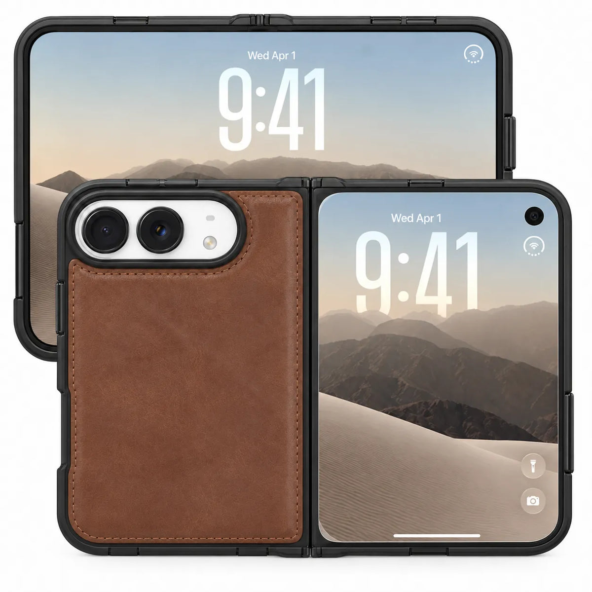 iPhone Duo Slim Snap-On Leather Case – MagSafe & TPE Bumper