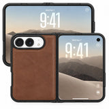 iPhone Duo Slim Snap-On Leather Case – MagSafe & TPE Bumper