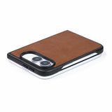 iPhone Duo Slim Snap-On Leather Case – MagSafe & TPE Bumper