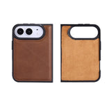 iPhone Duo Slim Snap-On Leather Case – MagSafe & TPE Bumper