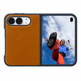 iPhone Duo Slim Snap-On Leather Case – MagSafe & TPE Bumper