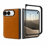iPhone Duo Slim Snap-On Leather Case – MagSafe & TPE Bumper