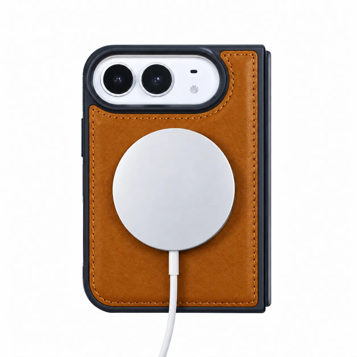 iPhone Duo Slim Snap-On Leather Case – MagSafe & TPE Bumper