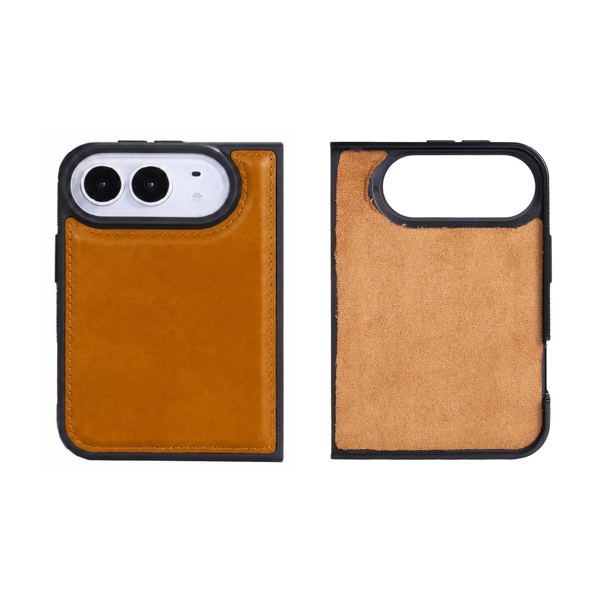 iPhone Duo Slim Snap-On Leather Case – MagSafe & TPE Bumper