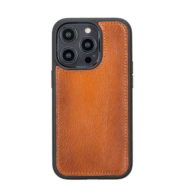 iPhone 14 Pro Leather Snap-on Flex Flat russet