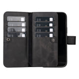 iPhone 15 Plus Leather Dual Wallet Case Black_1