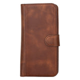 iPhone 15 Plus Leather Dual Wallet Case Brown_2 back