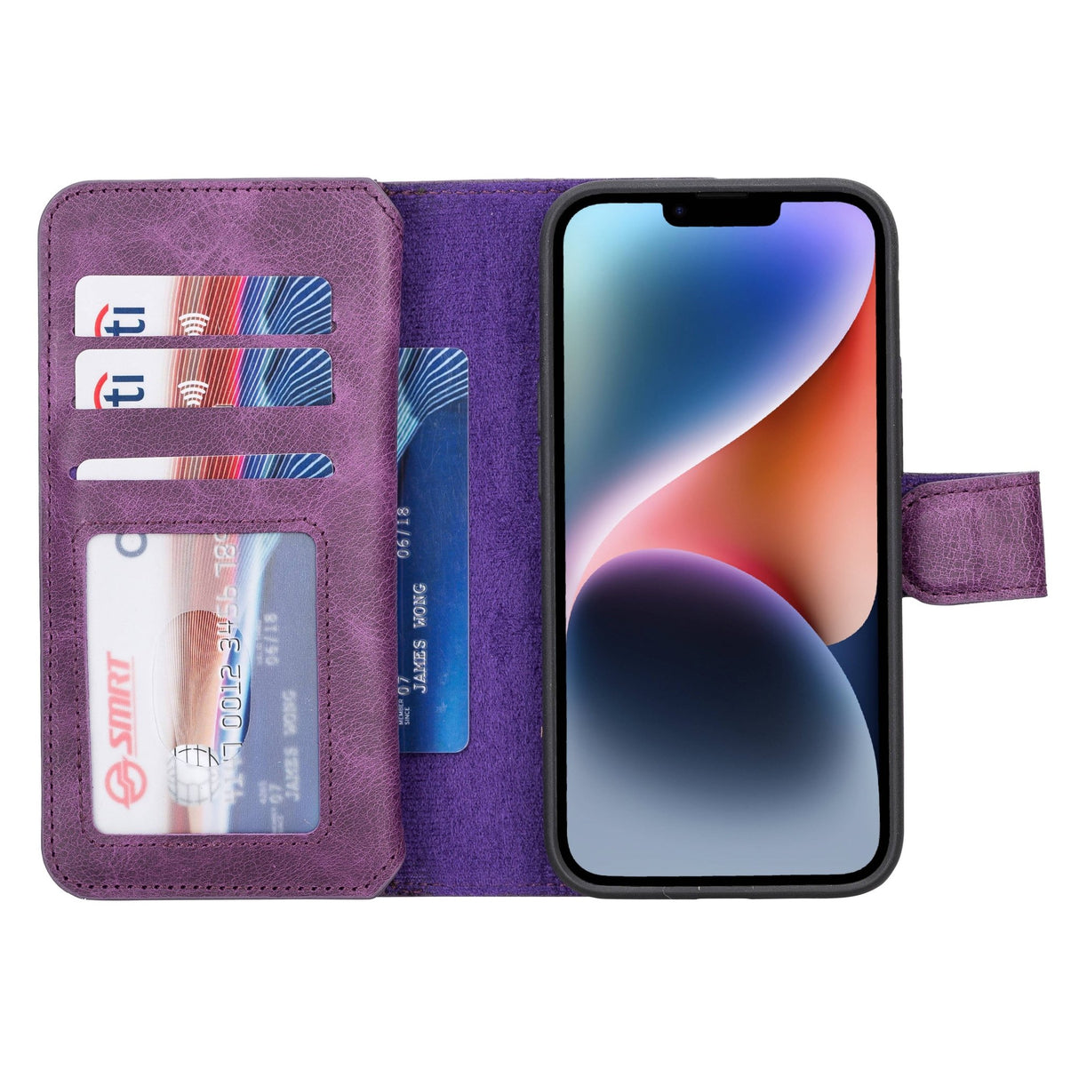 iPhone 14 Leather Dual Wallet Case by Hardiston - premium iPhone 14 Cases