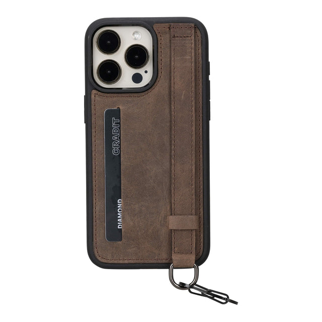 iPhone 14 Max Snap - on Leather Grip Case by Hardiston - premium iPhone 14 Cases