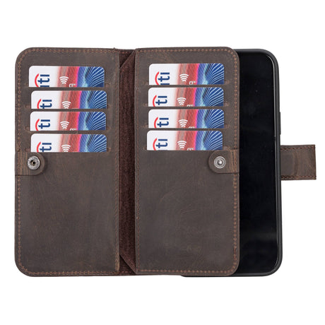 iPhone 14 Plus Leather Dual Wallet Case by Hardiston - premium mws_apo_generated