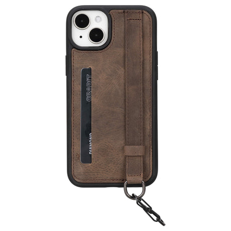 iPhone 14 Plus Snap - on Leather Grip Case by Hardiston - premium iPhone 14 Cases